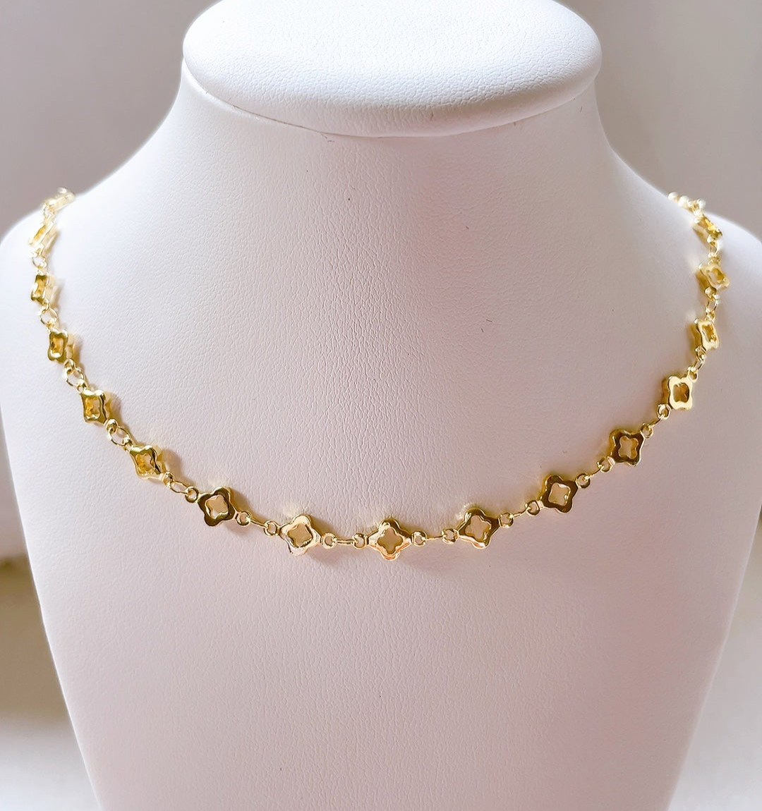 14k Gold Filled Clover Necklace