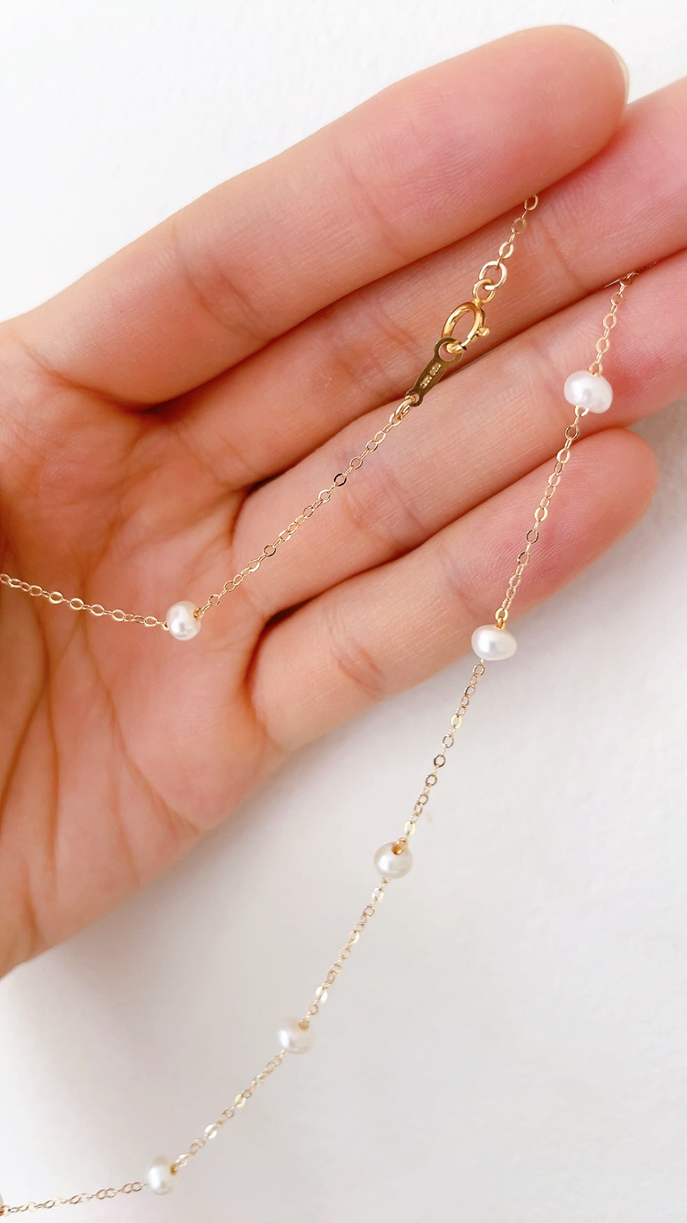 14K Gold Filled Freshwater Pearl Chain Necklace