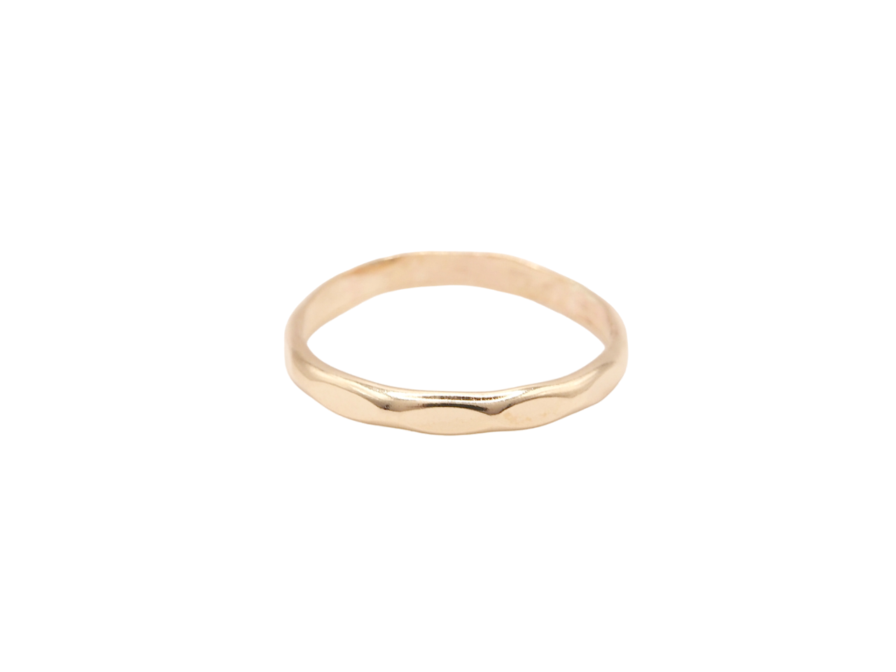 14K Gold Filled Hammered Stacking Ring
