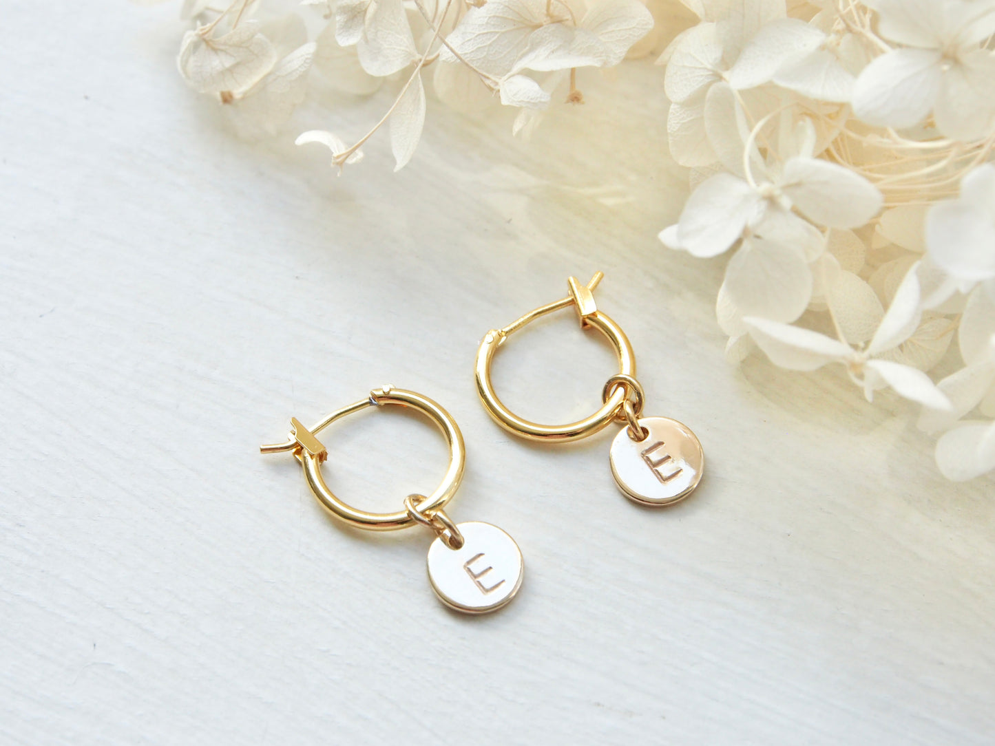 Two-way Personalized Charm Hoops