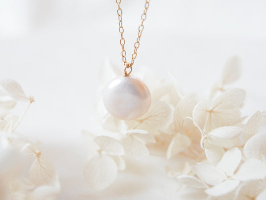 Freshwater Coin Pearl Necklace