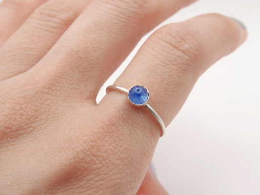 Sterling Silver Blue Cherry Quartz Ring