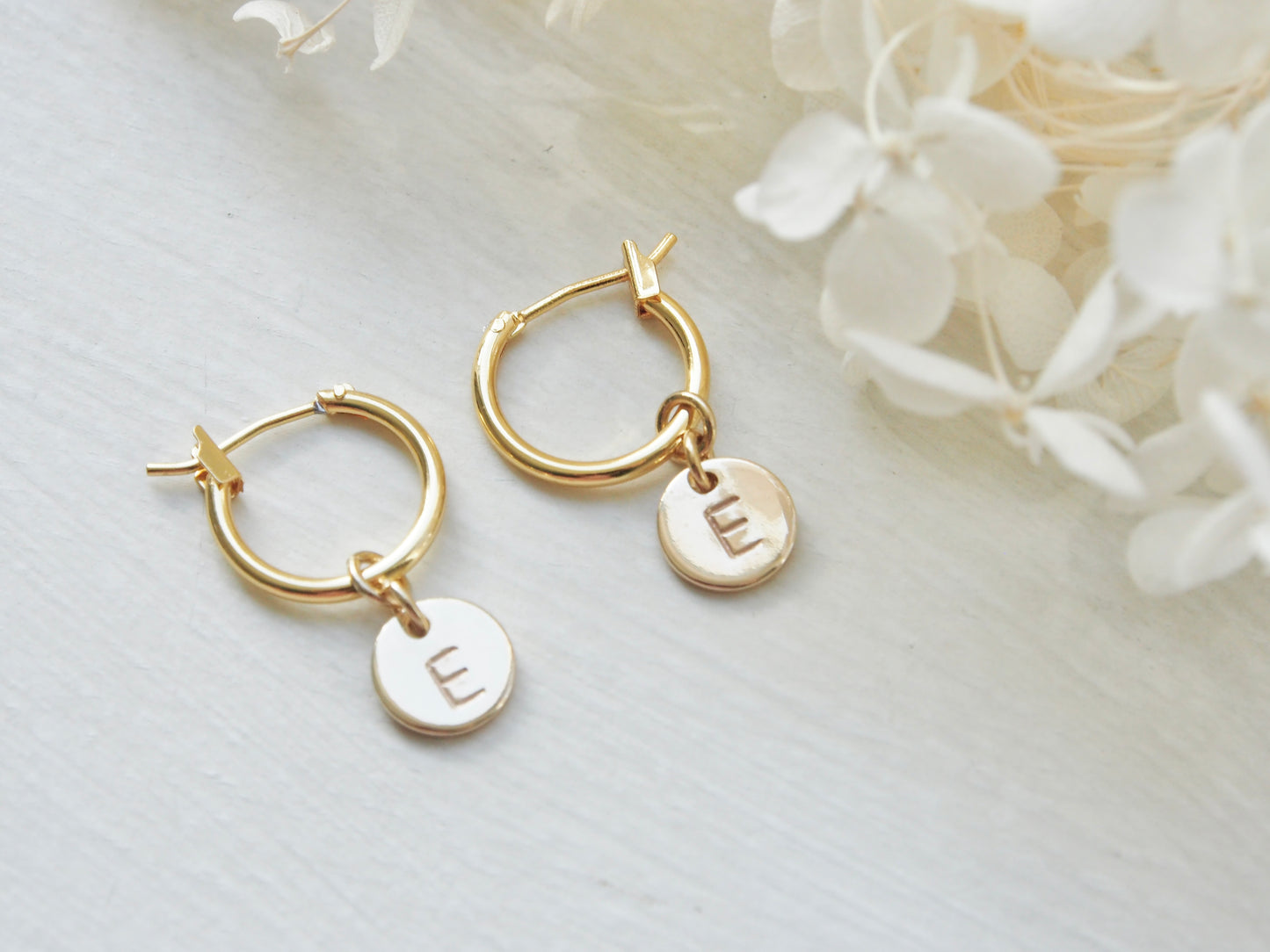 Two-way Personalized Charm Hoops