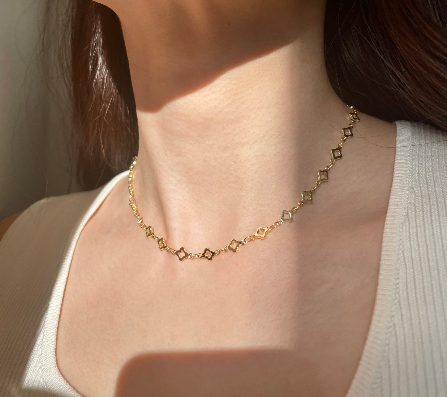 14k Gold Filled Clover Necklace