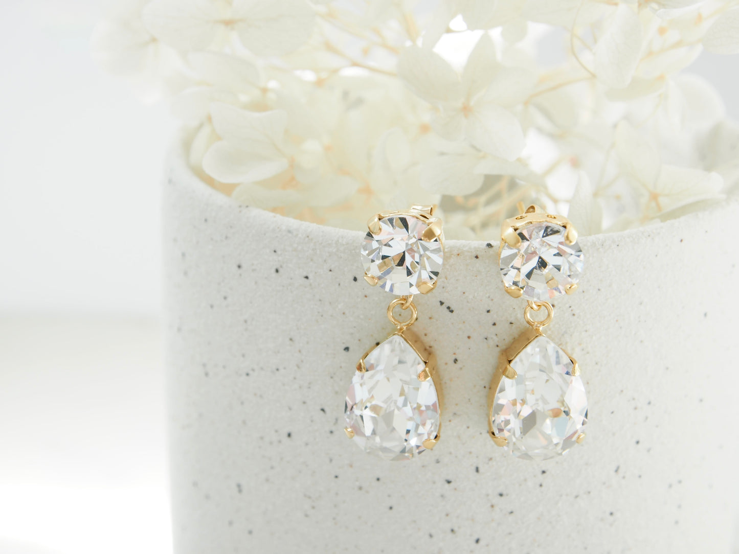 Ebony Swarovski Drop Dangle