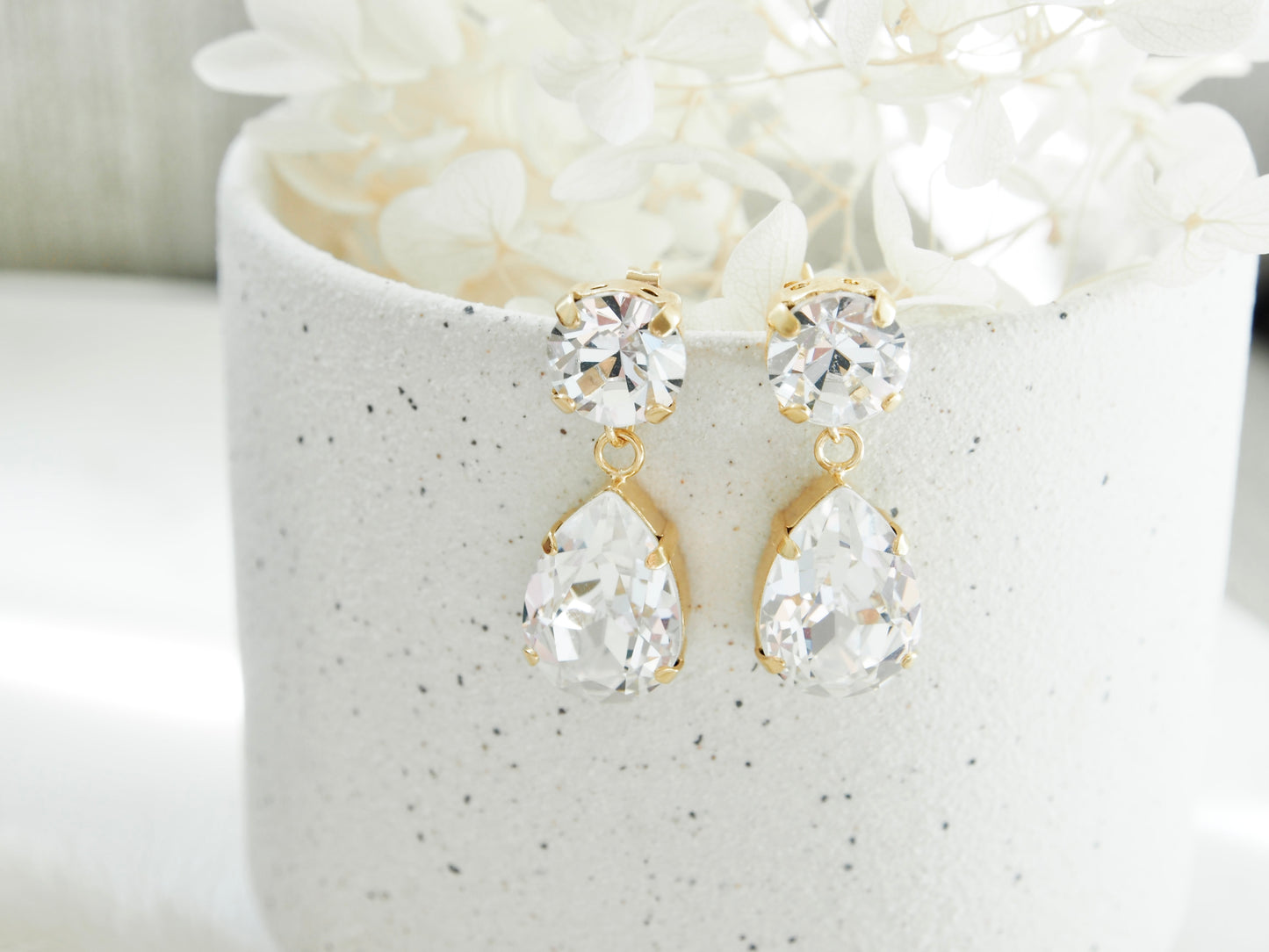 Ebony Swarovski Drop Dangle