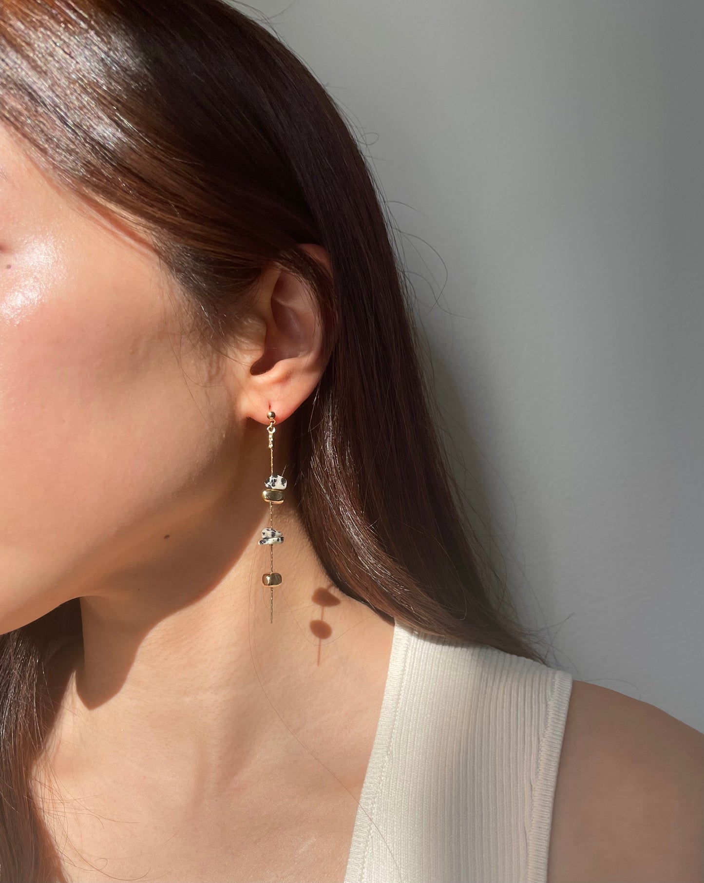 Dalmatian Jasper Dangle Earrings