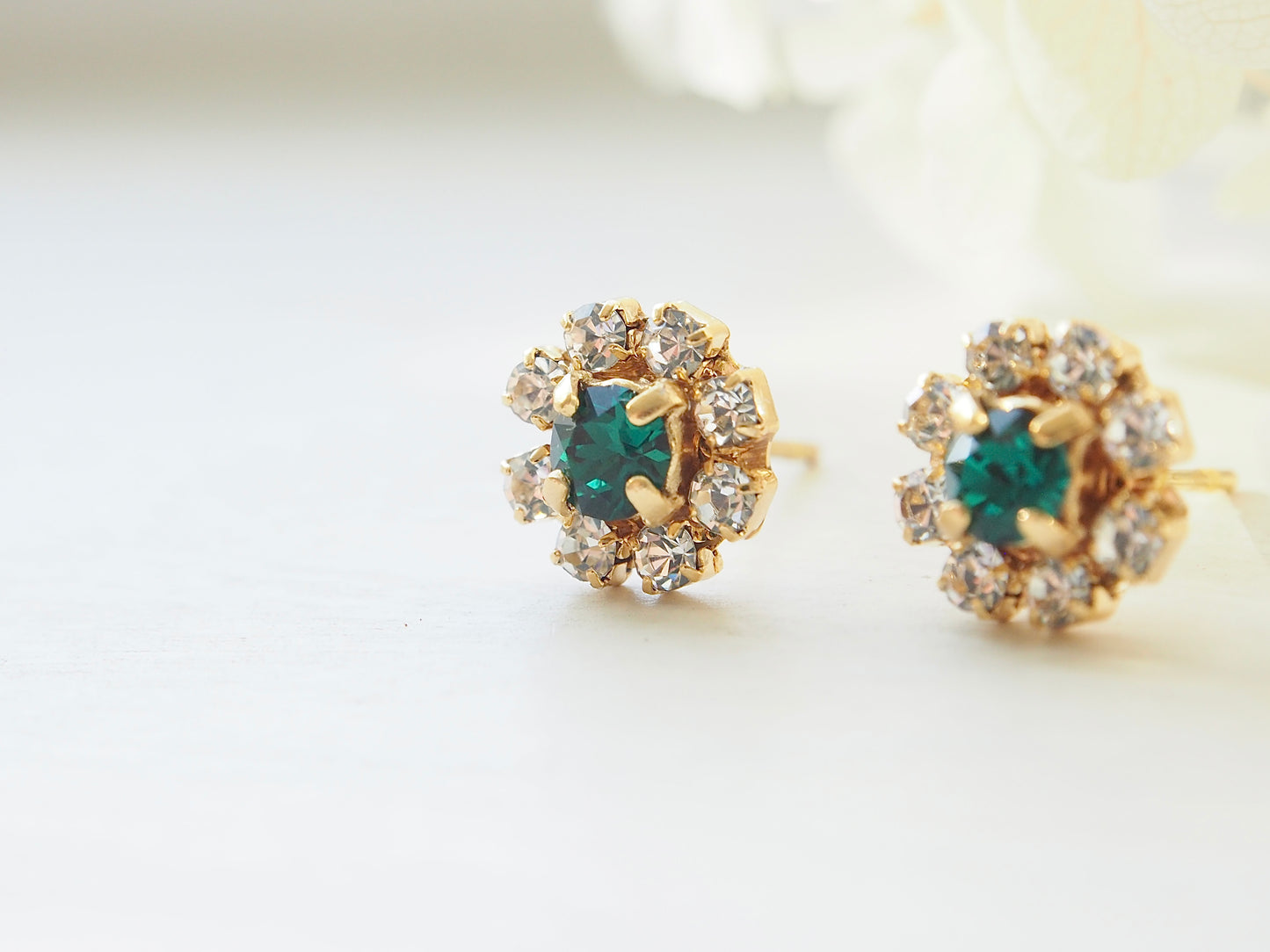 Liv Emerald Green Crystal Flower