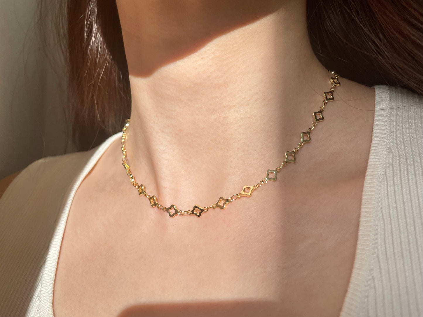 14k Gold Filled Clover Necklace