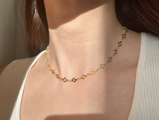 14k Gold Filled Clover Necklace