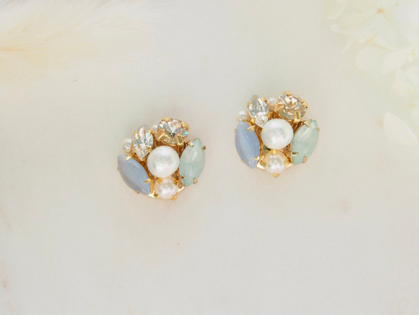 Julie Light Blue Crystal Cluster