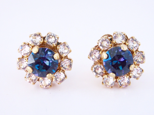 Tracey Blue Swarovski Flower