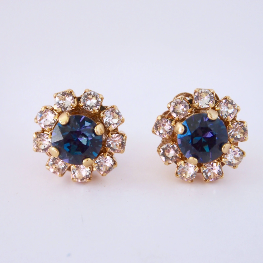 Tracey Blue Swarovski Flower