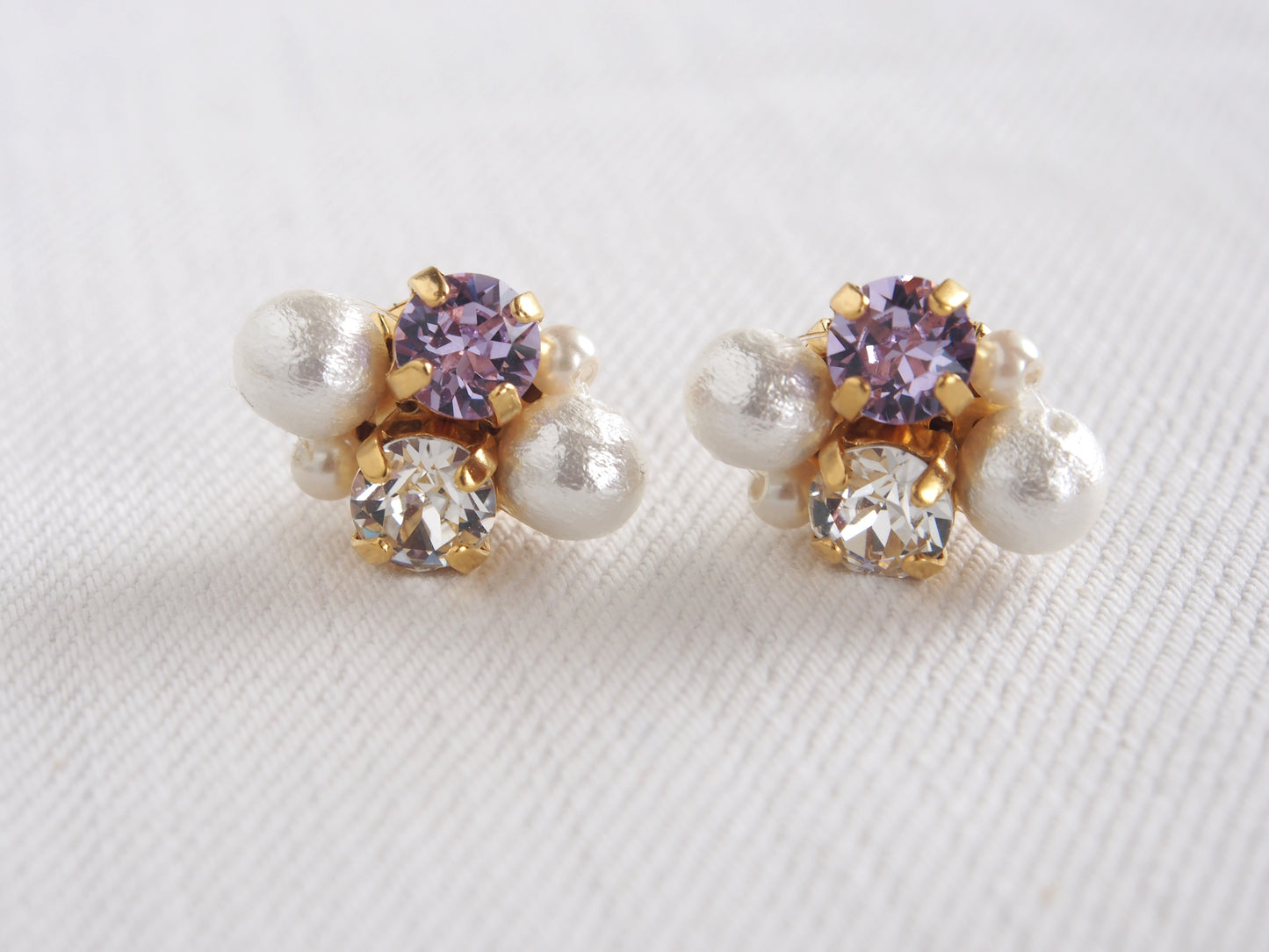 Brooke Vintage Rose Crystal Earrings