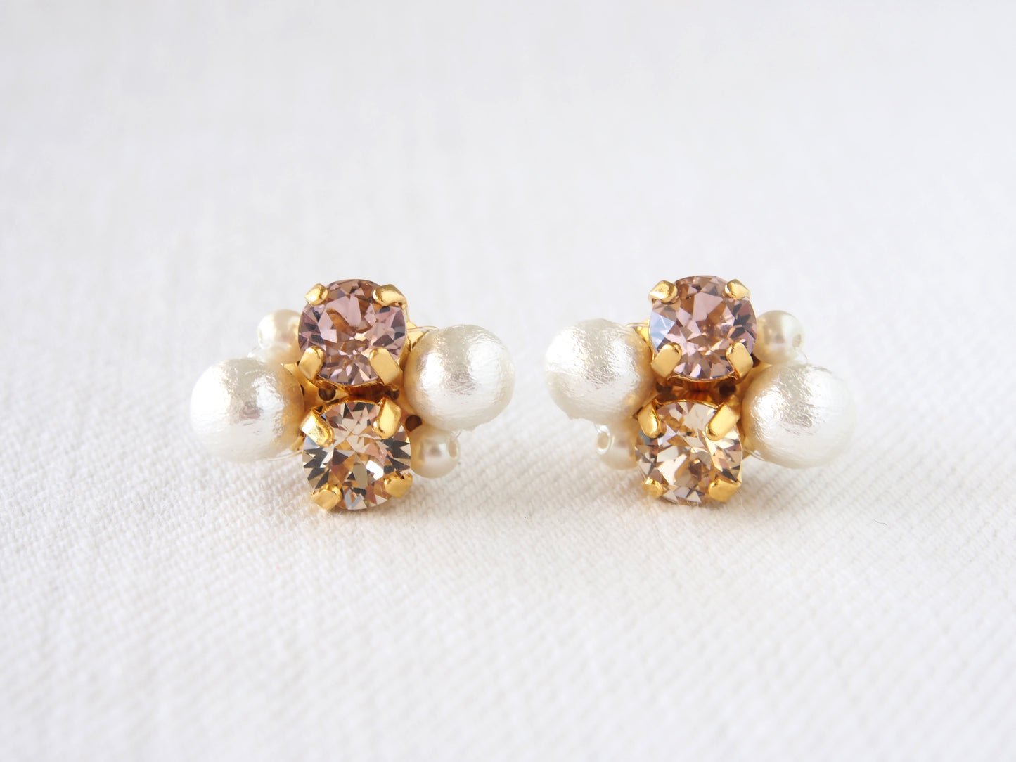 Brooke Vintage Rose Crystal Earrings