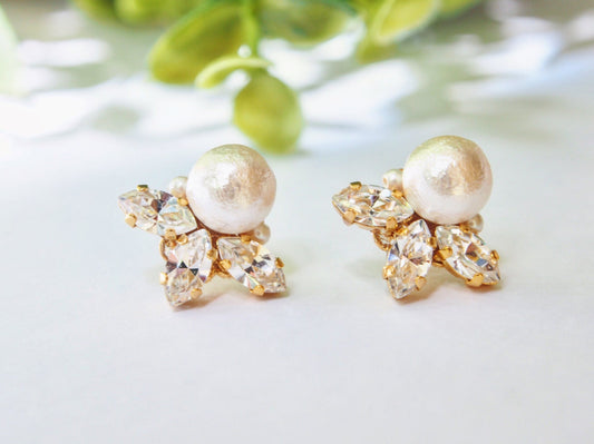 Melissa Navette Crystal with Cotton Pearls