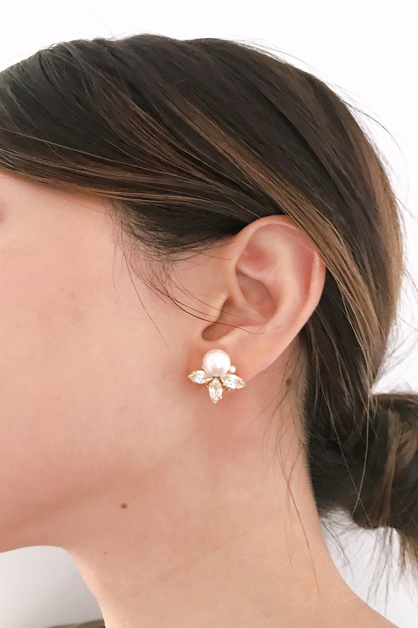 Melissa Navette Crystal with Cotton Pearls