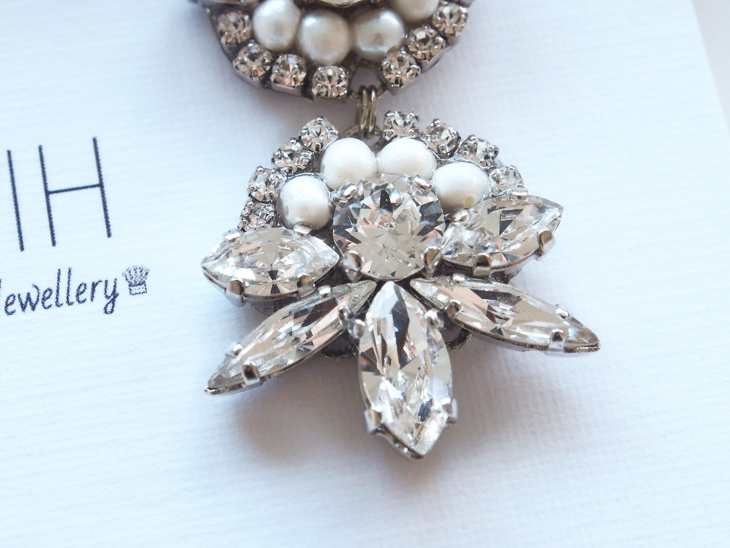 Jasmine Silver Crystal Cluster Earrings
