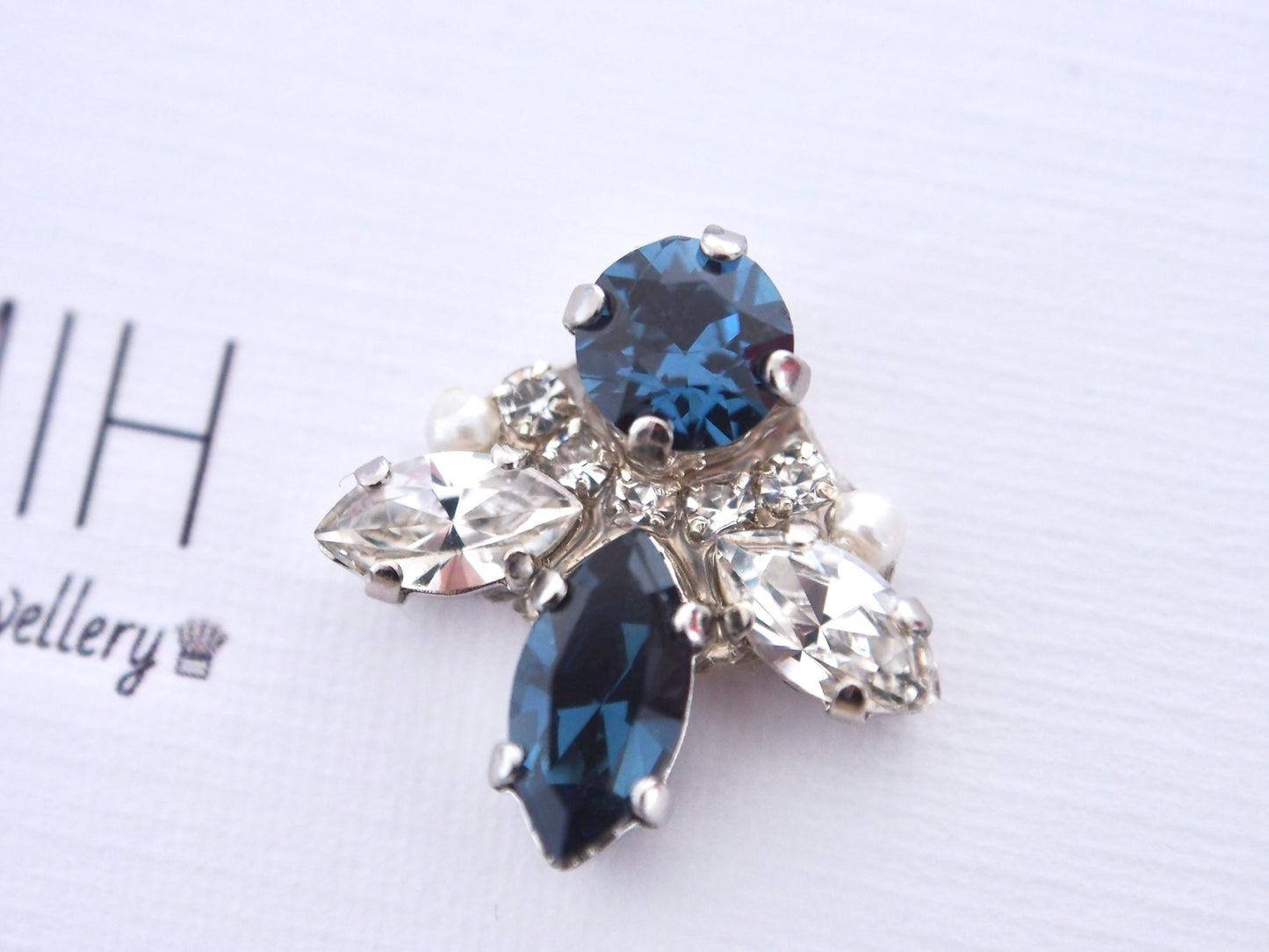 Katie Blue Crystal Cluster Earrings