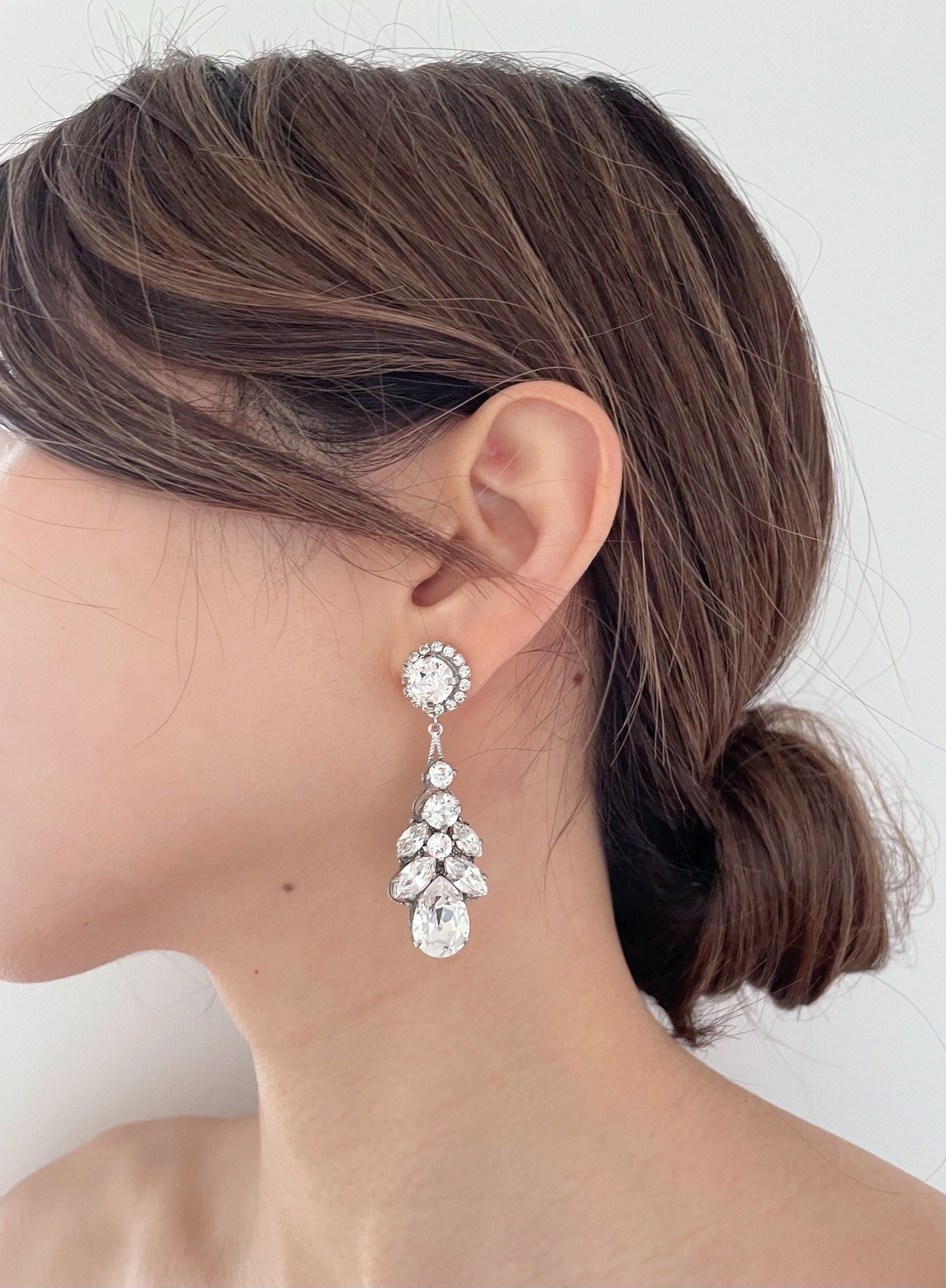Michelle Dangle Crystal Earrings