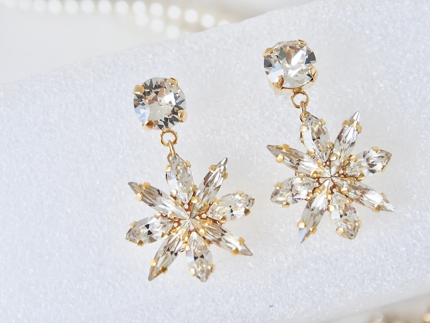 Florie Bridal Cluster Earrings