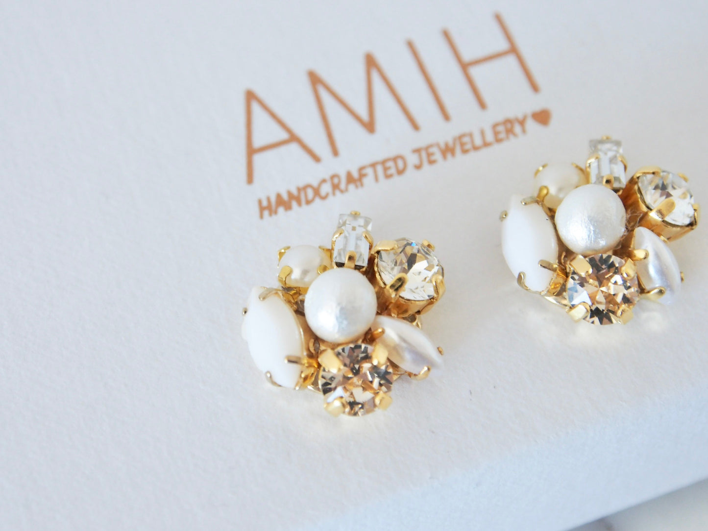 Amanda Swarovski cluster earrings