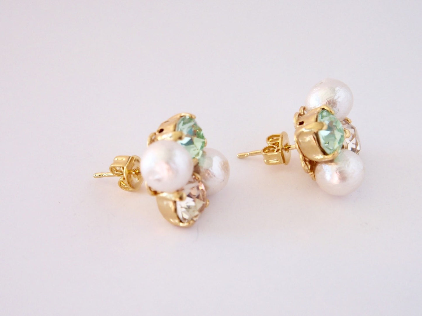 Nara Light Green Swarovski Cluster