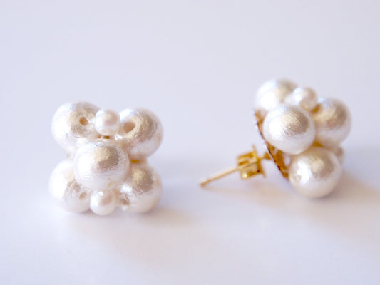 Alicia White Cotton Pearl Flower