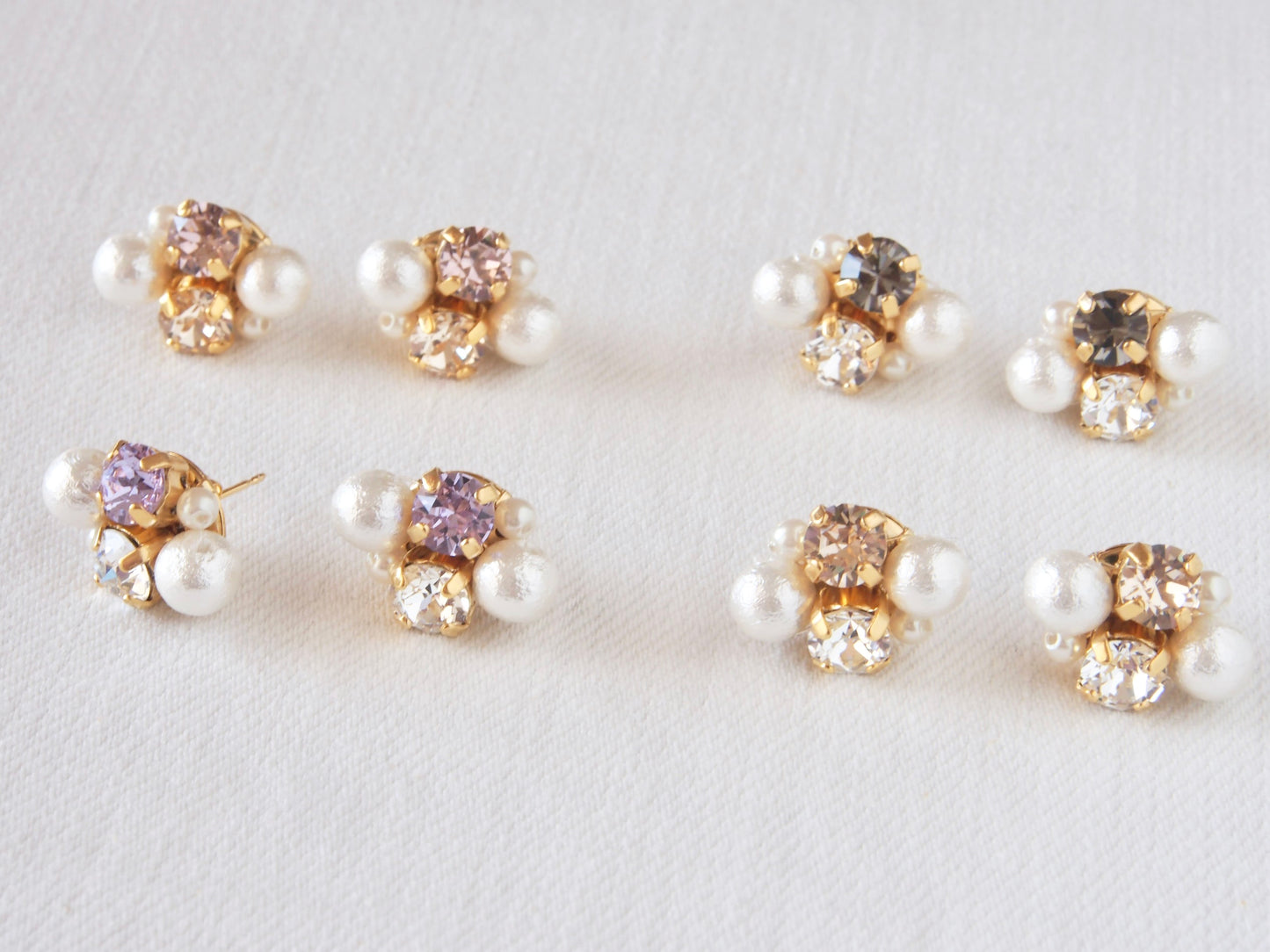 Brooke Vintage Rose Crystal Earrings