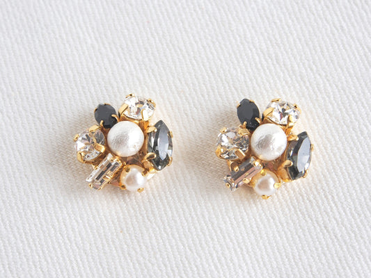 Jacqueline Black diamond Swarovski Cluster
