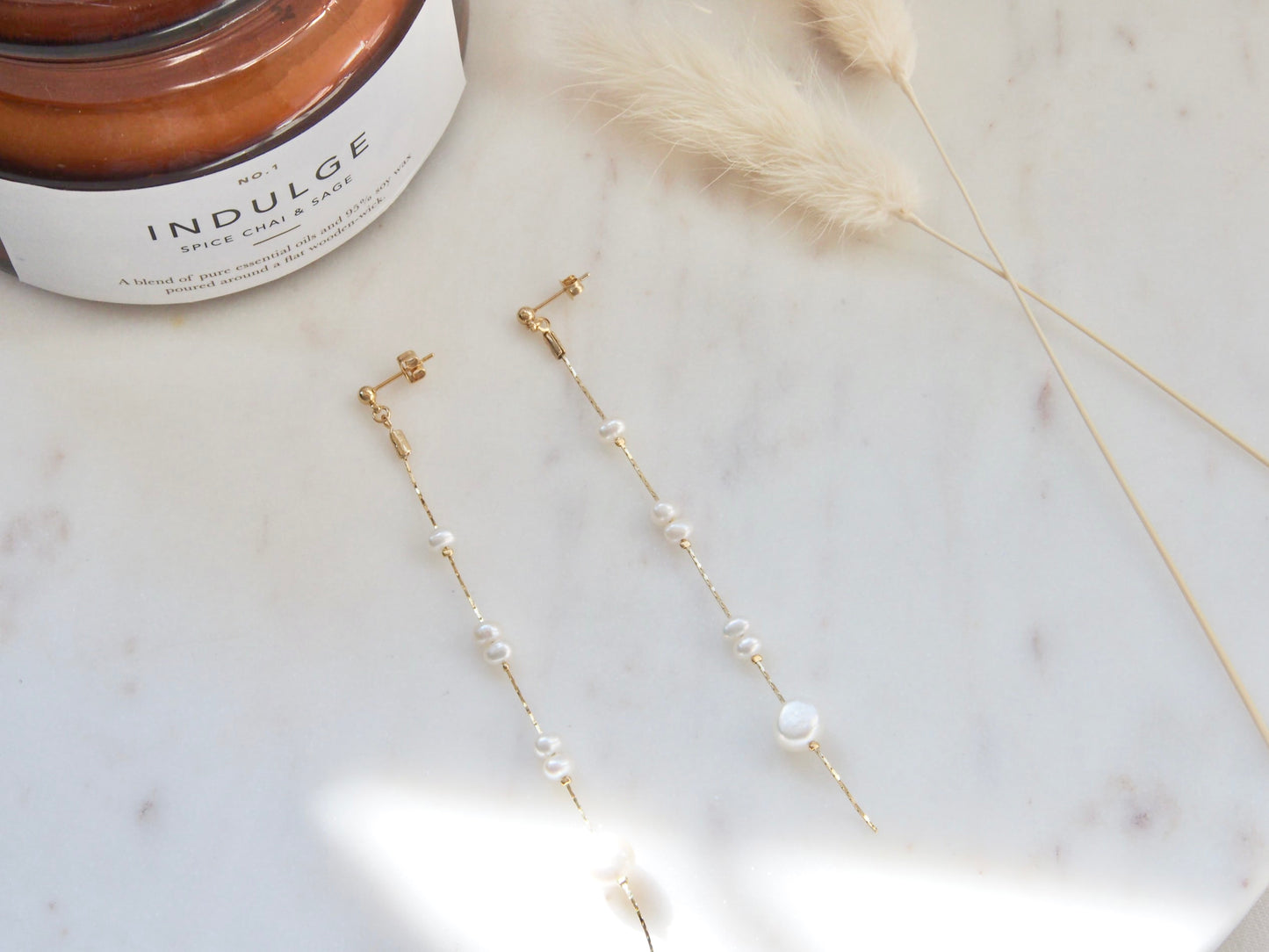 Luna Freshwater Pearl Dainty Earrings