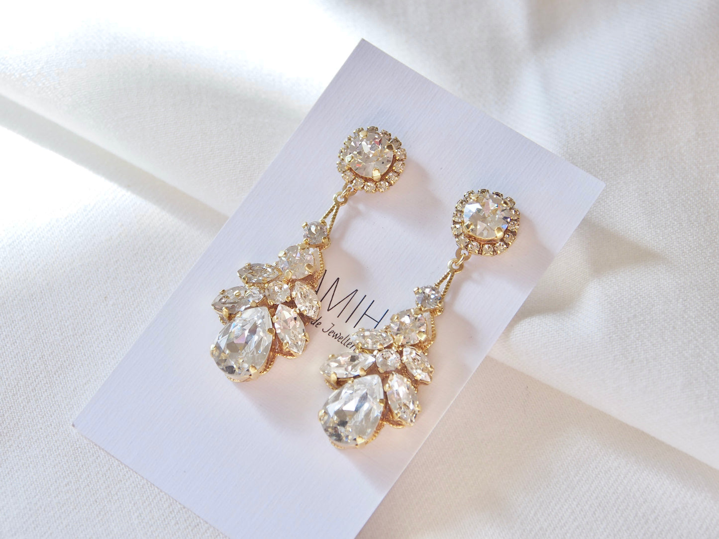 Michelle Dangle Crystal Earrings