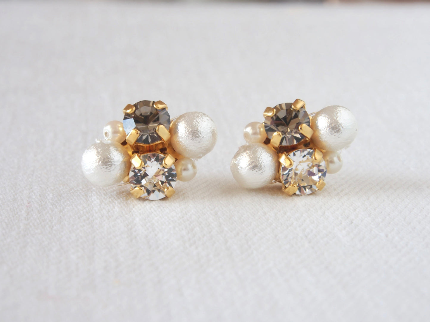 Brooke Vintage Rose Crystal Earrings