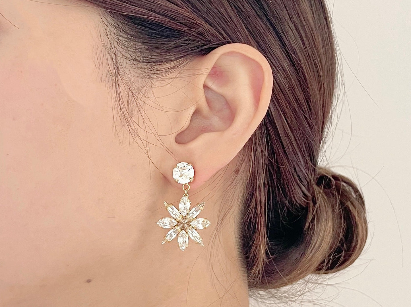 Florie Bridal Cluster Earrings