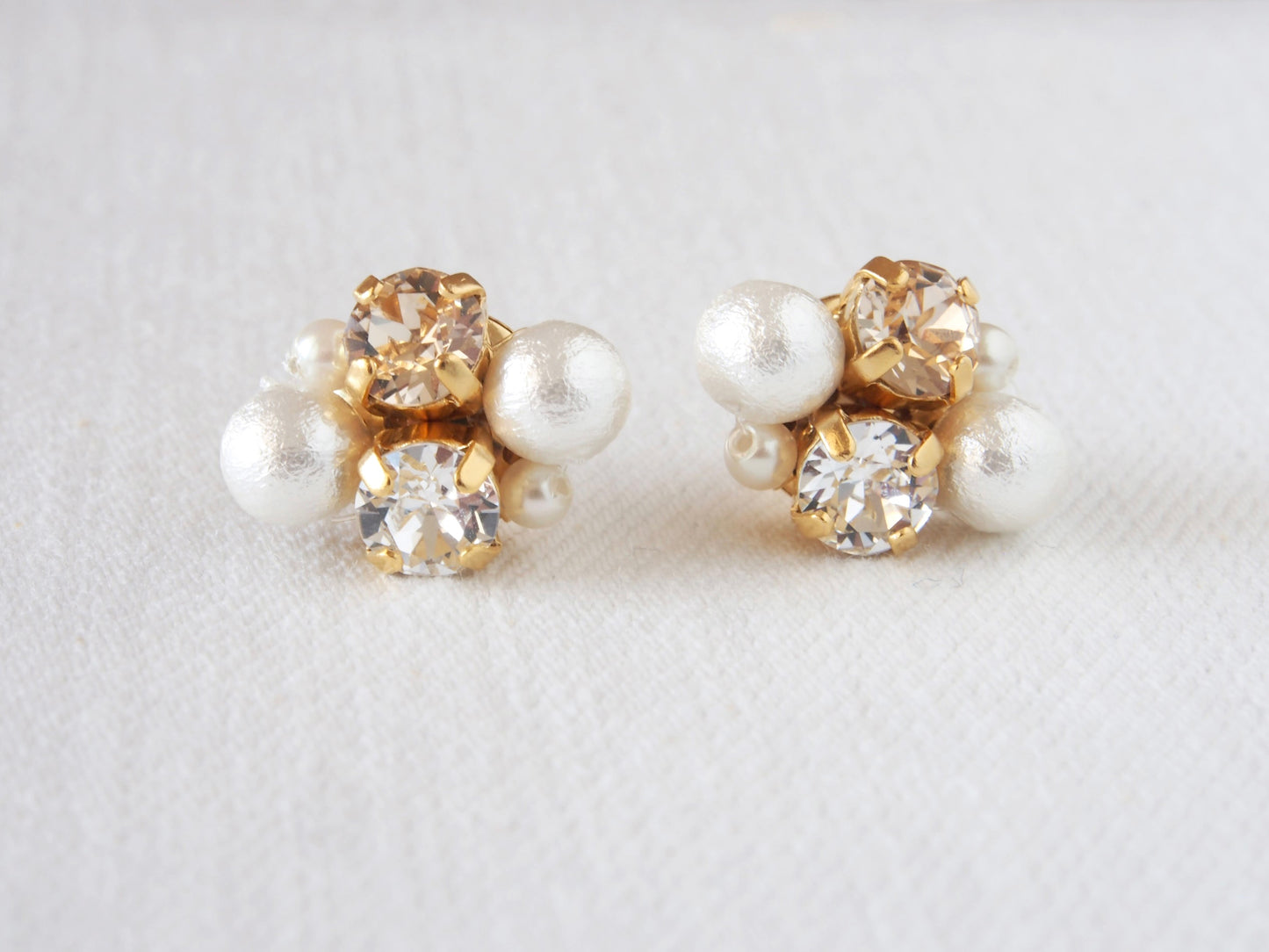 Brooke Vintage Rose Crystal Earrings