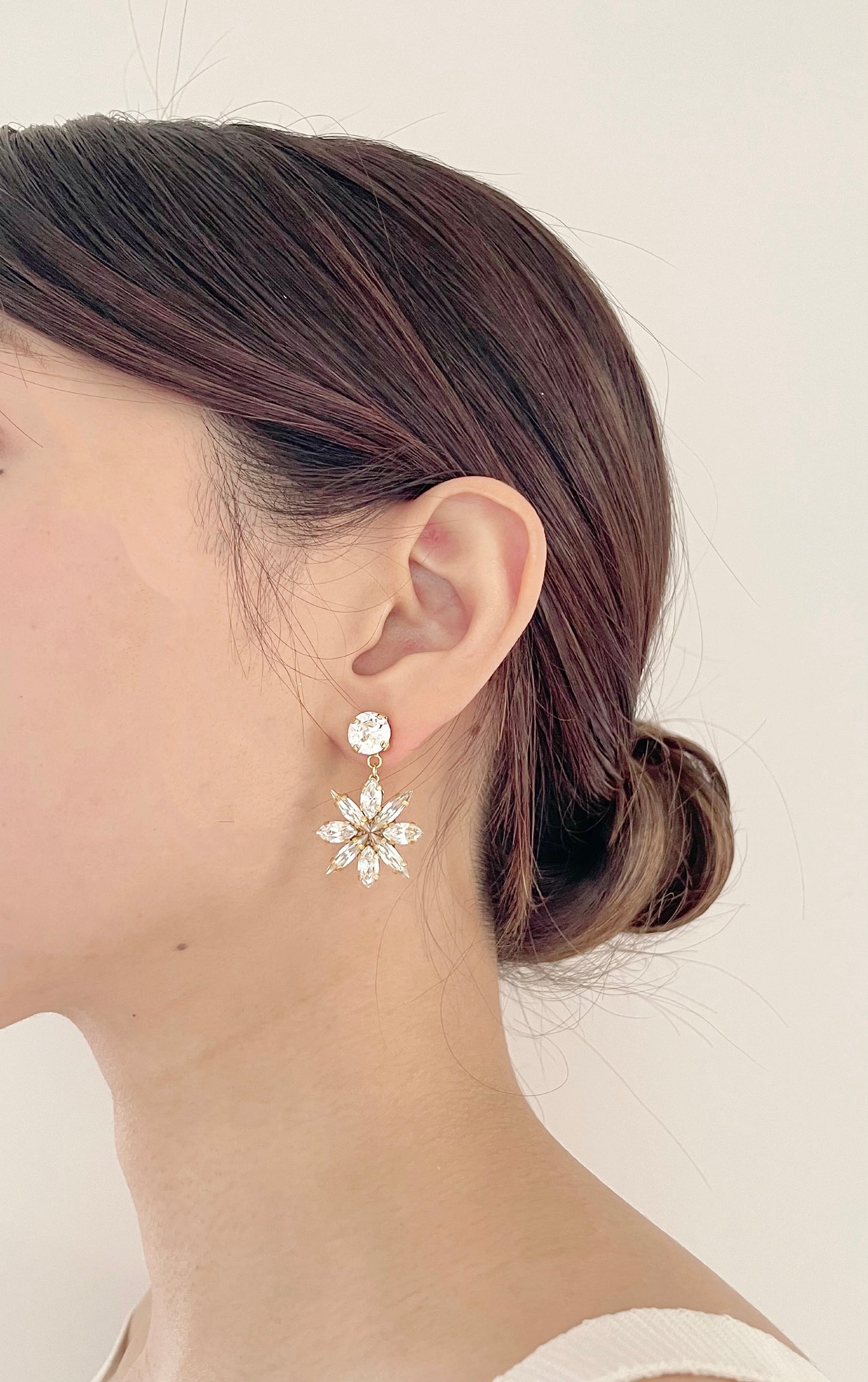 Florie Bridal Cluster Earrings