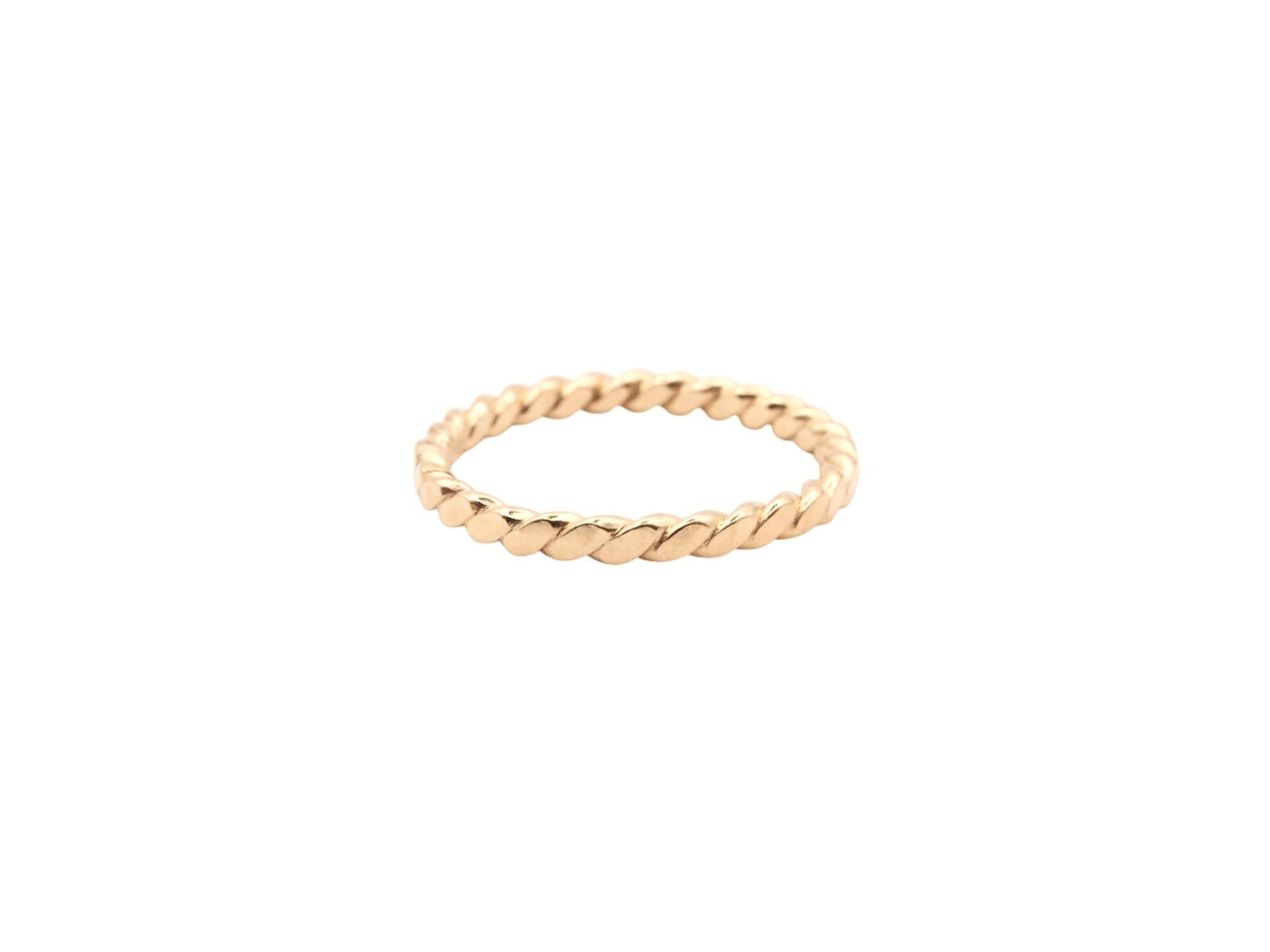 14K Gold Filled Flat Twist Ring