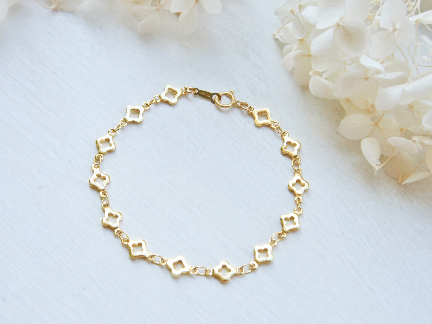 14k Gold Filled Clover Bracelet