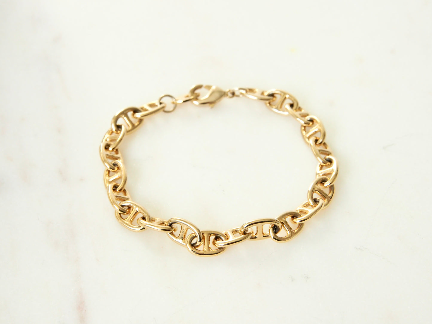 Maria Gold Chunky Anchor Chain Bracelet