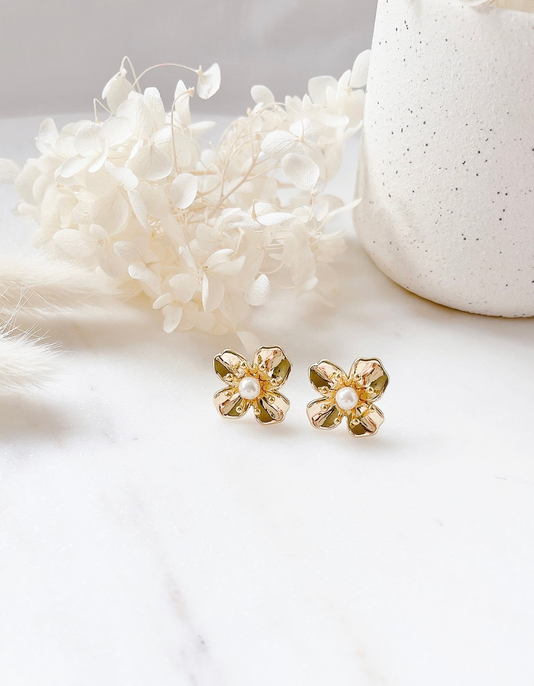 Megan Gold Flower Earrings