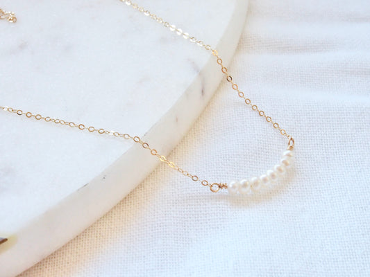 14K Gold Filled Freshwater Pearl Dainty Necklace
