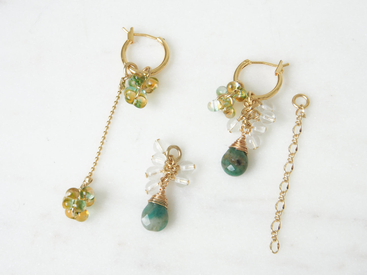 8 Ways Customizable Green Jade Chram Hoop