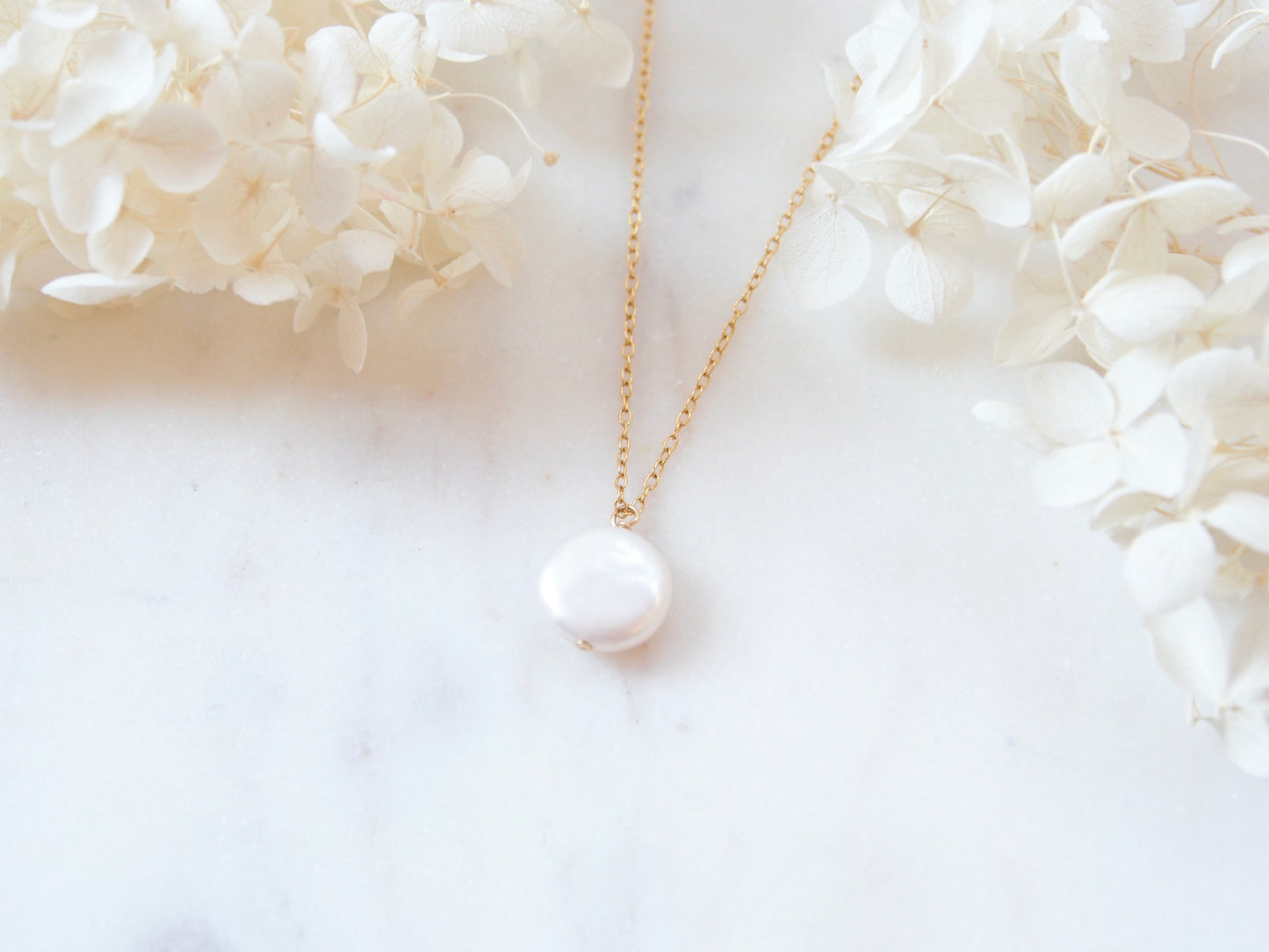 Freshwater Coin Pearl Necklace