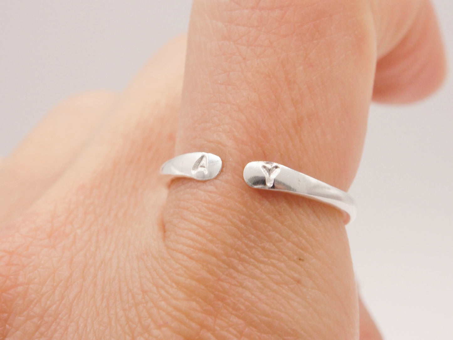 Sterling Silver Initial Wrap Ring