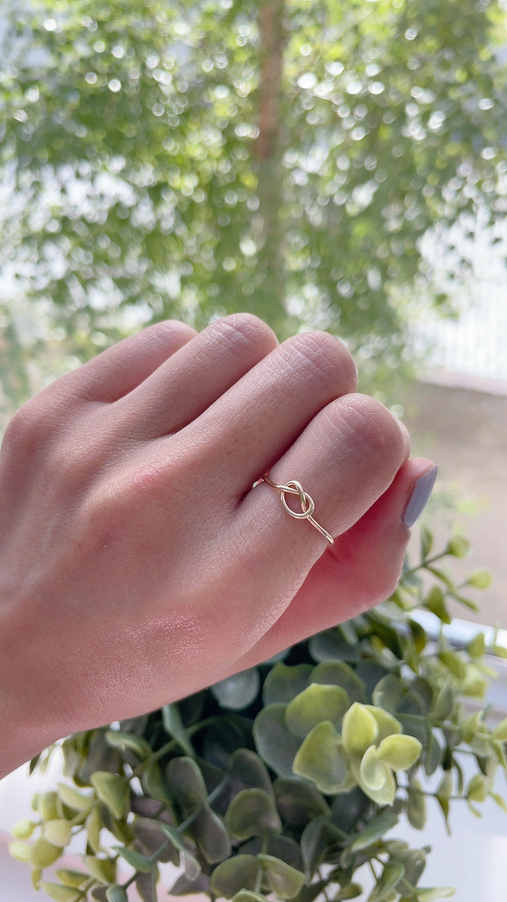 14K Gold Filled Heart Knot Ring