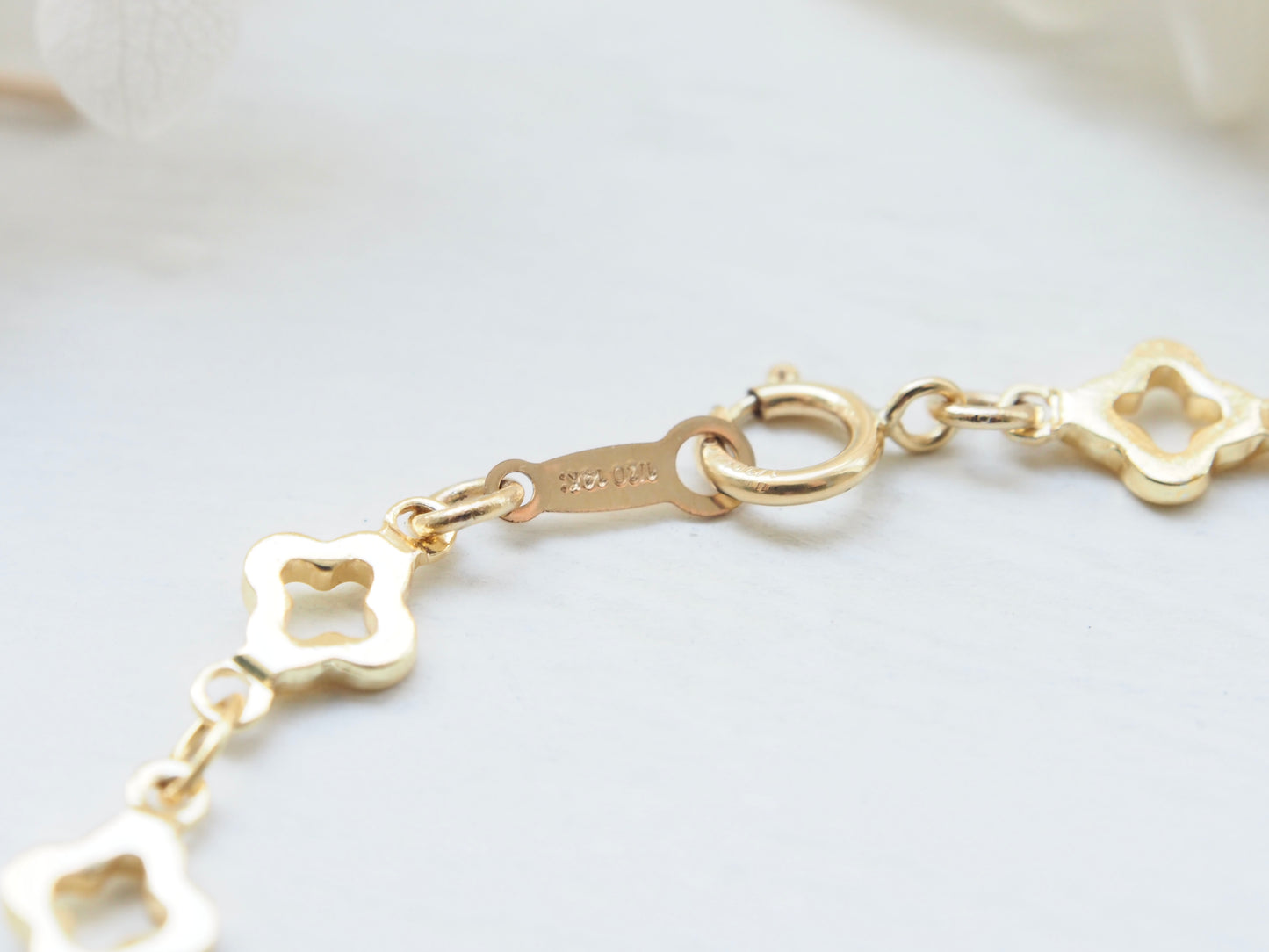 14k Gold Filled Clover Bracelet