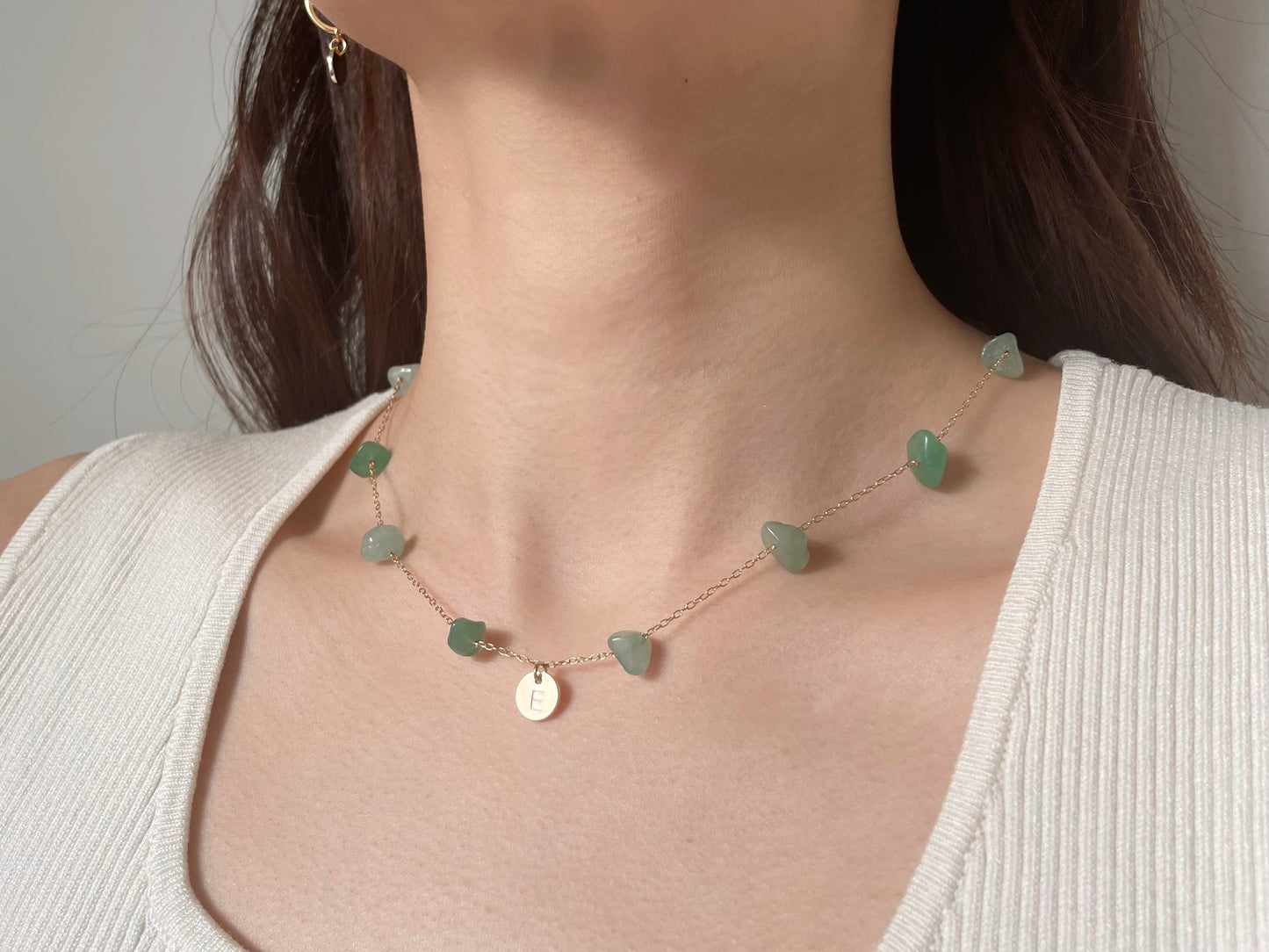 Green Jade Full Stone Necklace