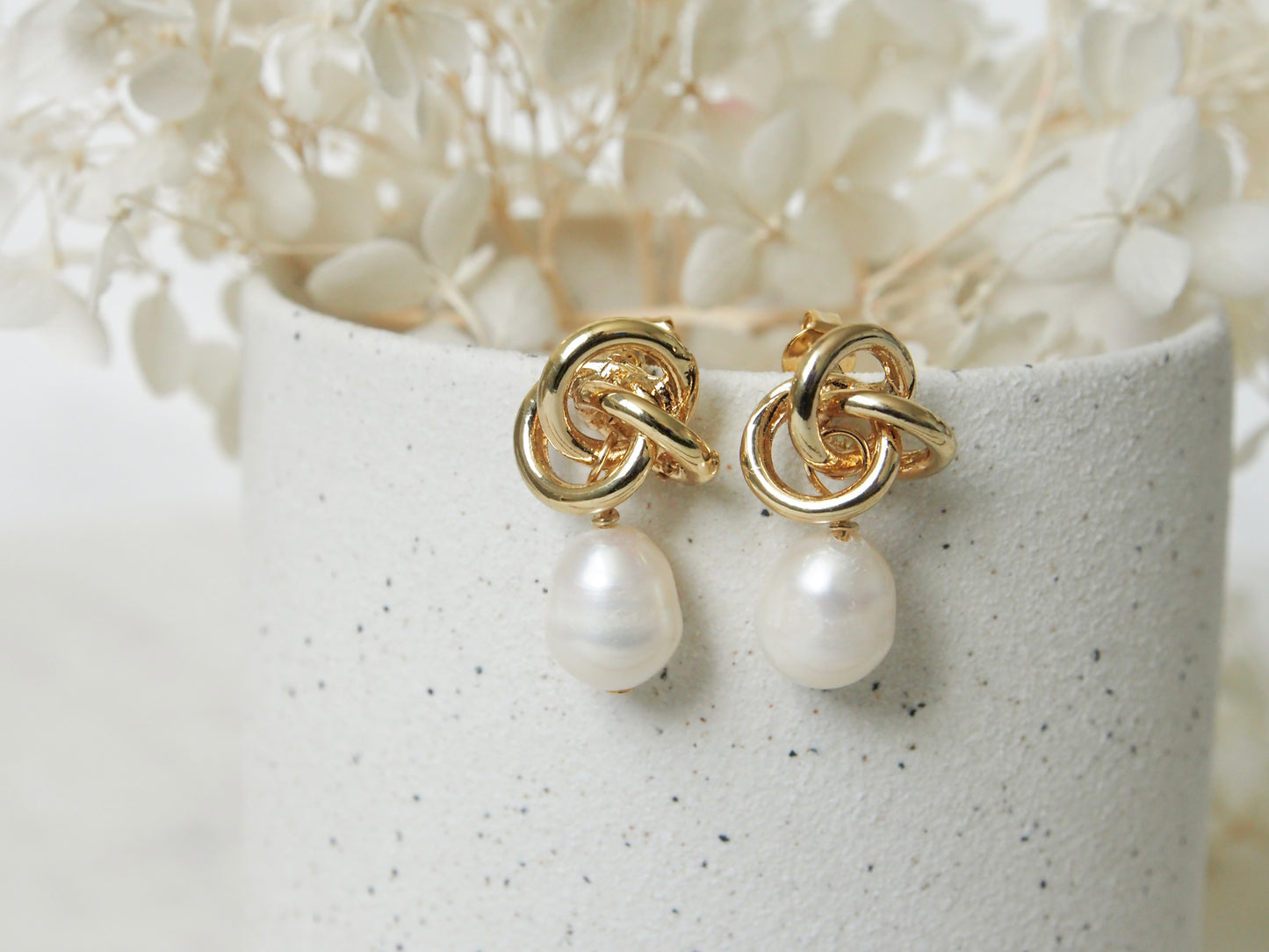 Brianna Twist Pearl Dangle