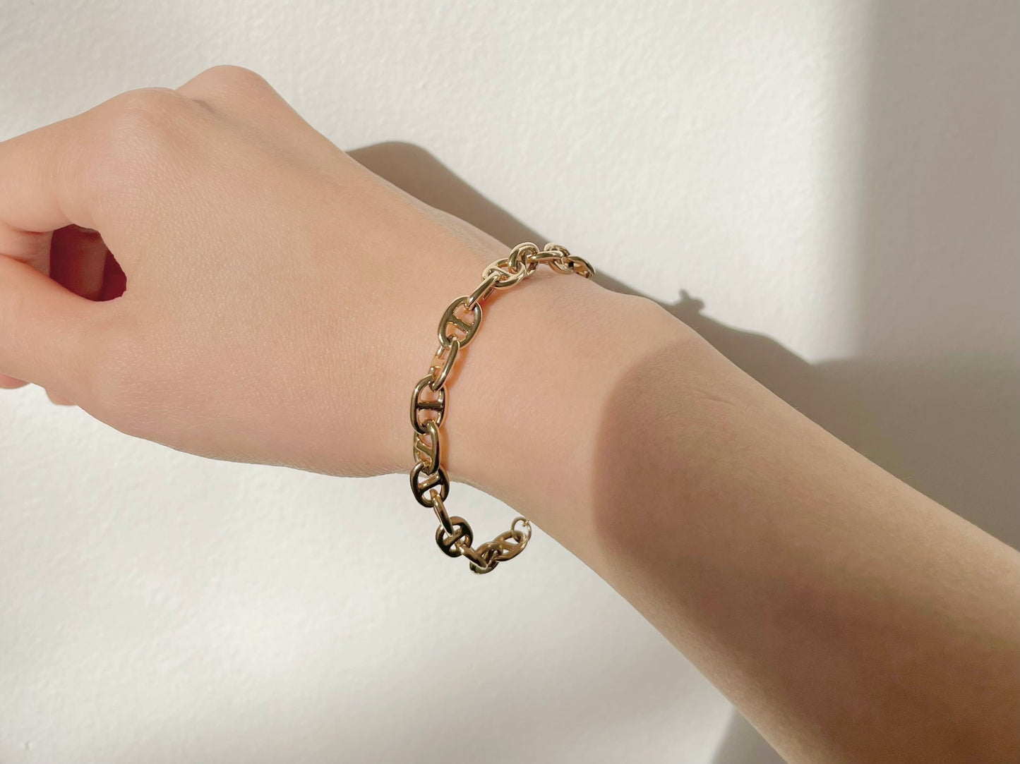 Maria Gold Chunky Anchor Chain Bracelet