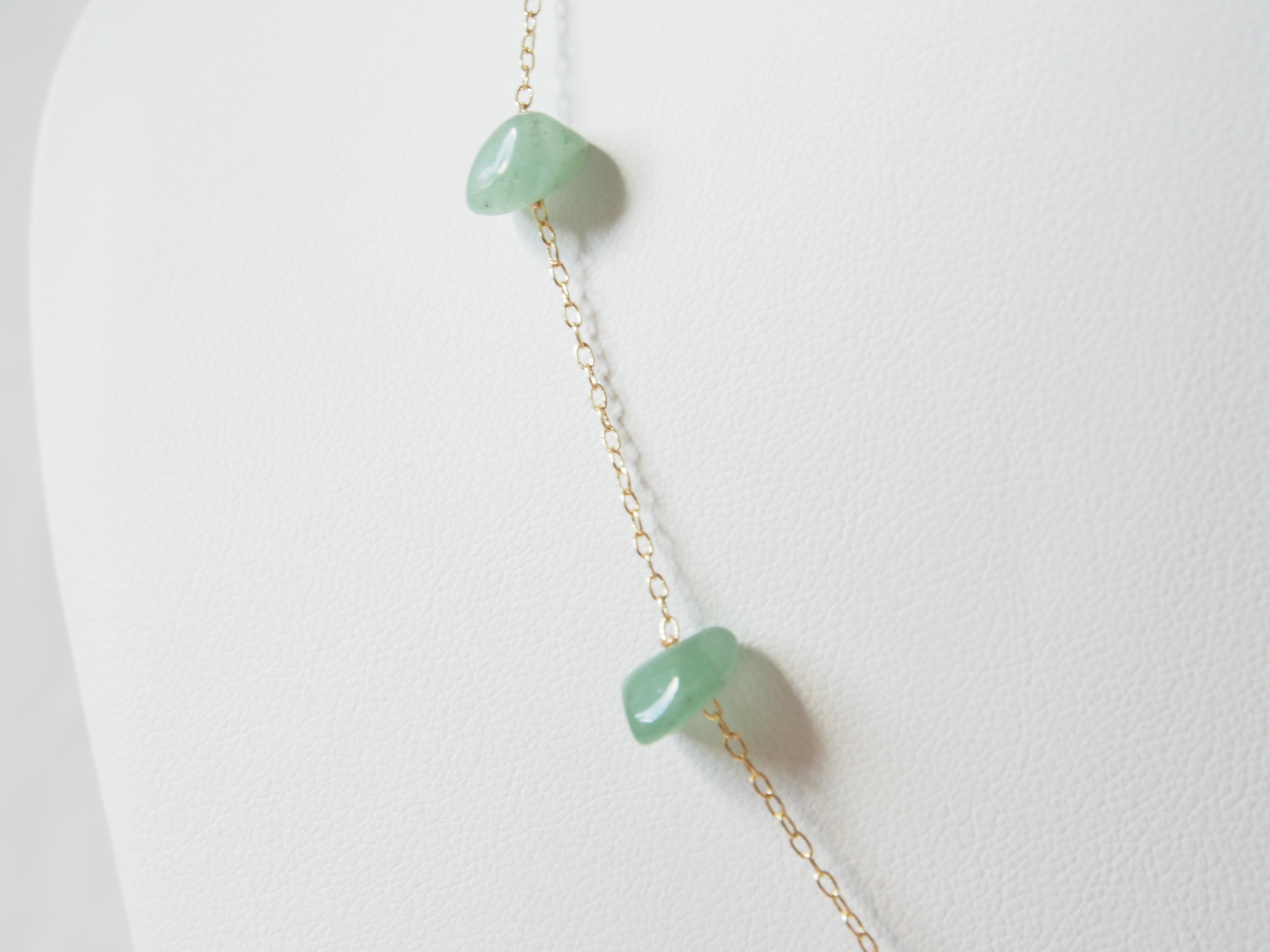 Green jade sale stone necklace